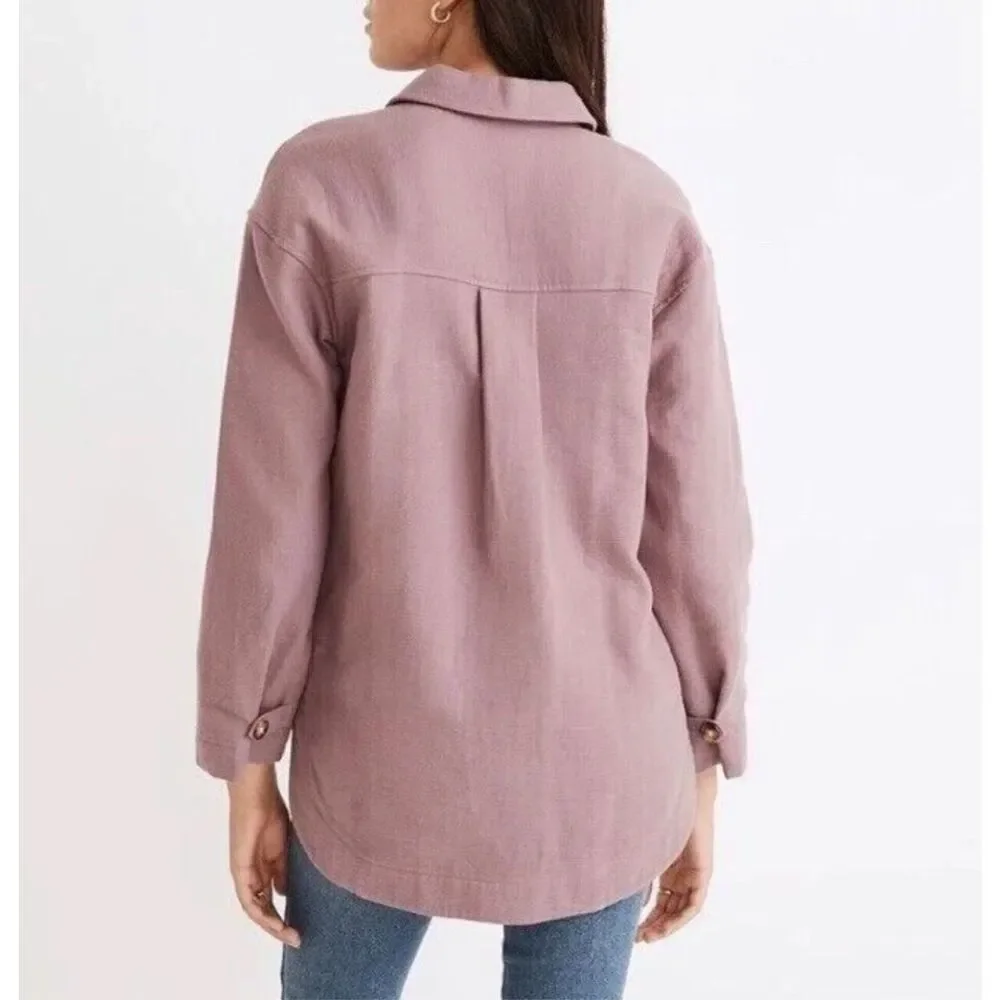Madewell Branner Waffleback Shirt Jacket XL Faded Fig $88 • New - Picture 2 of 10